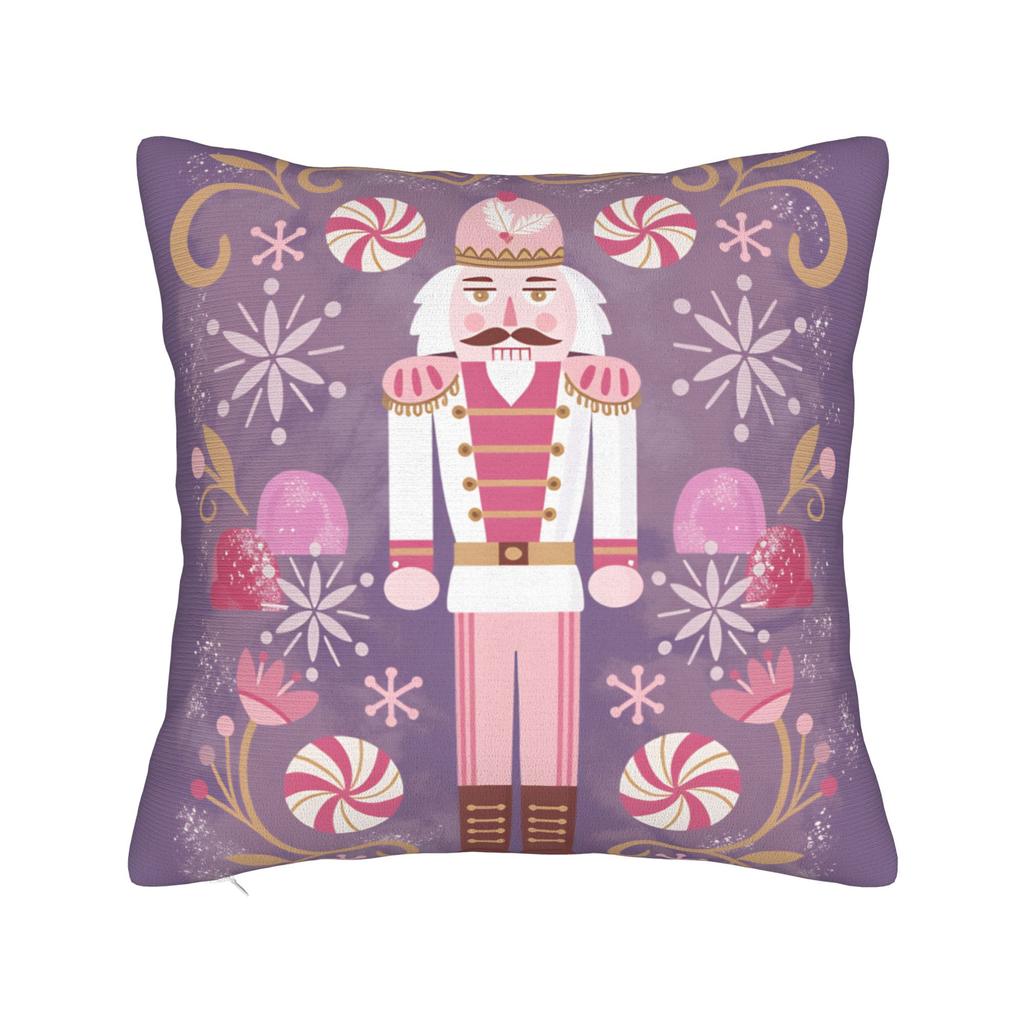 Christmas Nutcracker Pillow Case Funny Pillow Cover Comfy Pillowcases For Sofa Car Home Decor