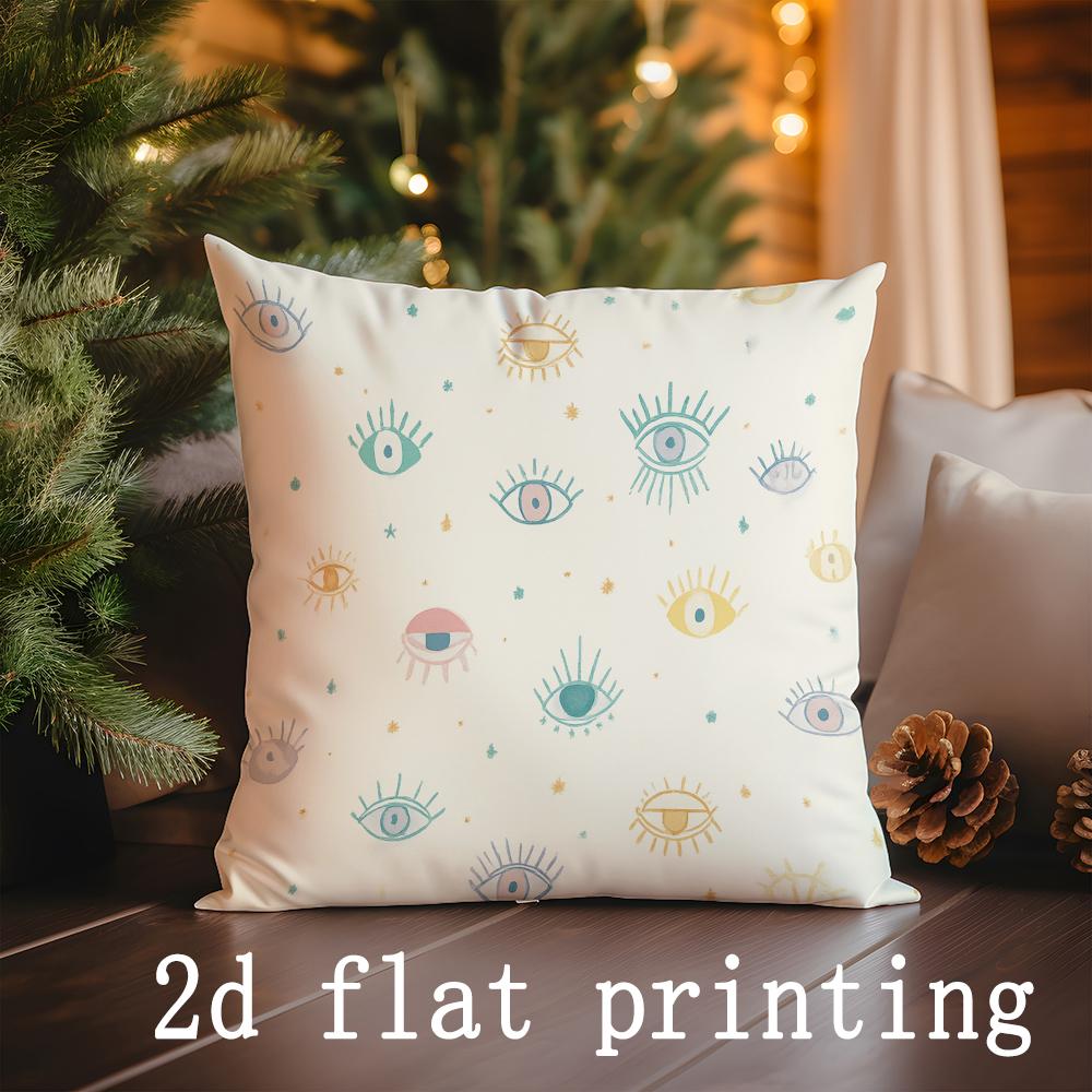 Home Decor Christmas-themed Pattern Pillow Covers Suitable For Sofa Bedroom Car Pillow Cover Cushion Rectangular Back Cushion