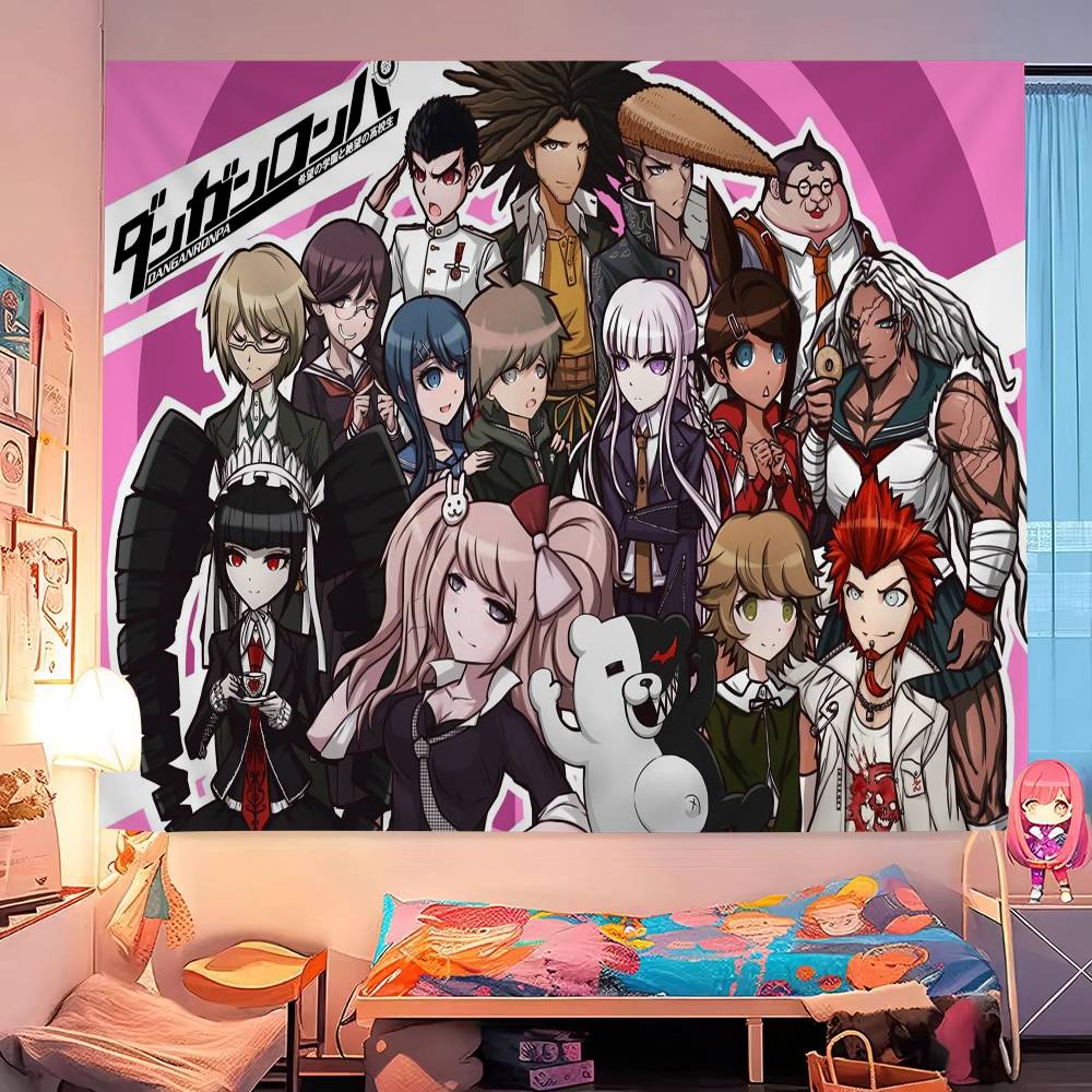 Anime Game Danganronpa Hanging Bohemian Tapestry Bohemian Wall Tapestries Mandala Kawaii Room Decor