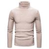 Men's Long Sleeve Solid T Shirt Cozy High Neck Turtleneck Pullover Sweater Top Ideal For Cool Days