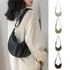 Women Messenger Bag Solid Clor Large Capacity Adjustable Shoulder Strap Crescent Bag Zipper Closure Crossbody Bag