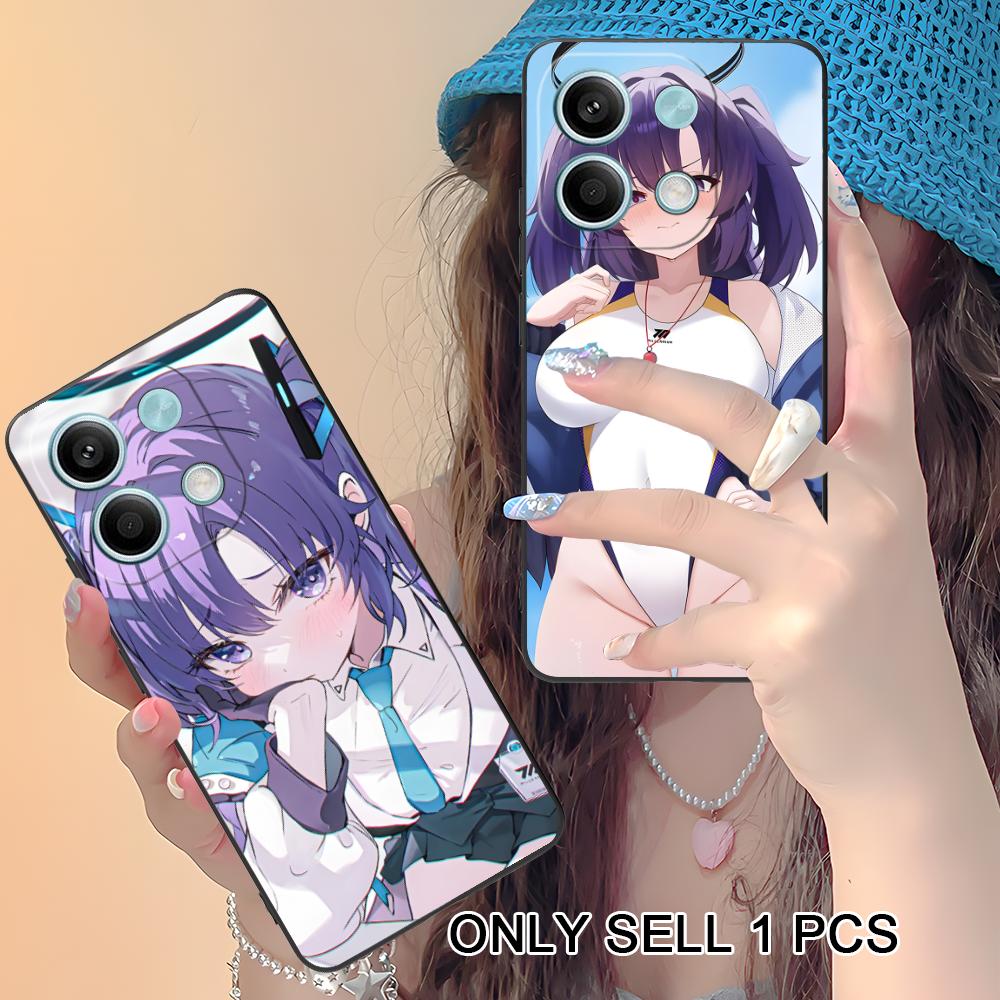 Blue Archive Yuuka Matte TPU Mobile Phone Case for Xiaomi Redmi Note 14 13 12 11 S Pro Plus 4G 5G Colorful Printing Cover