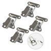 4Pcs Aço Inoxidável Armário Trava Hasp Caixa de Ferramentas Alternar Trava Hasp Alternar Trava Mini Grampos Caixa Fecho Fivela Trava de Tronco Travas