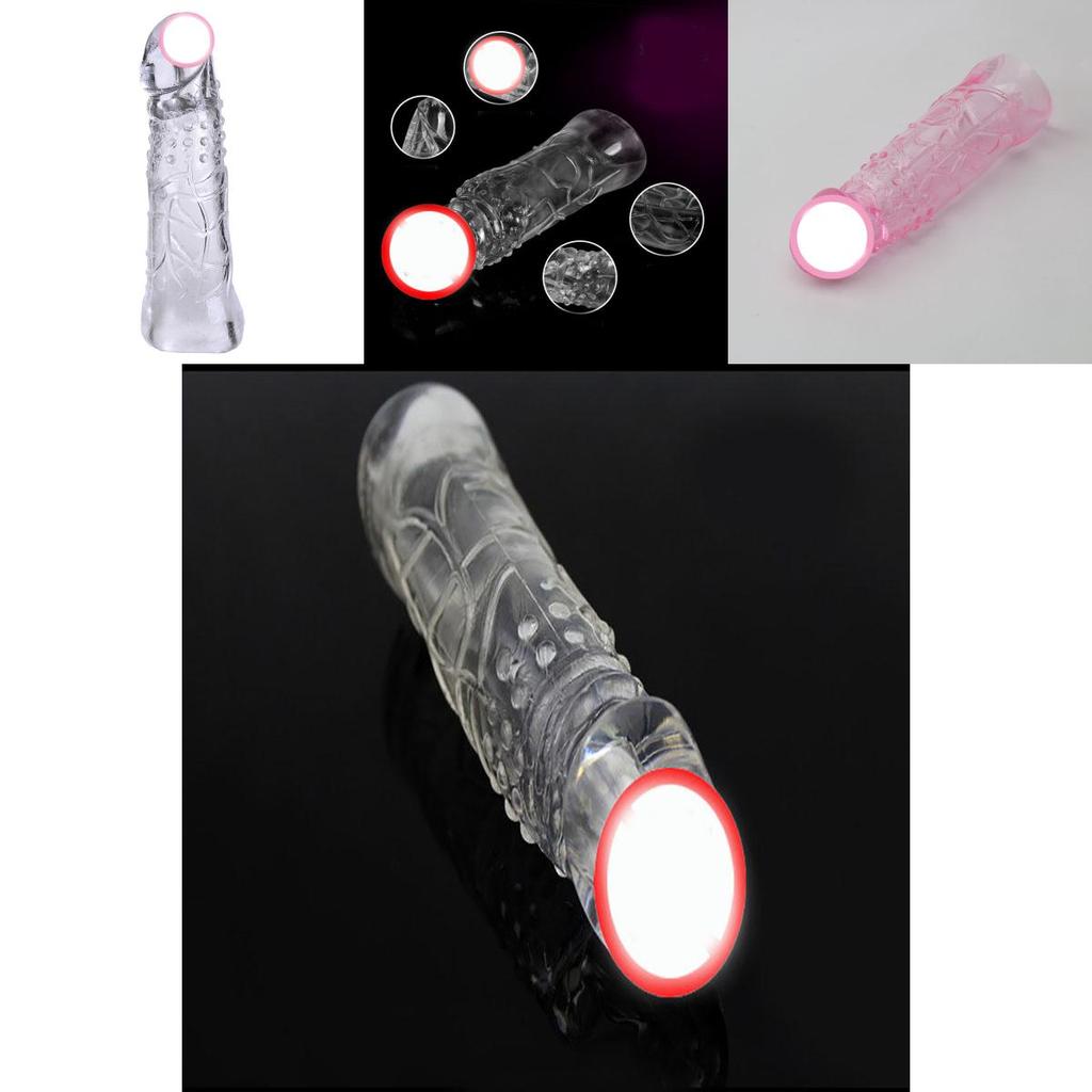Reusable Penis Extension Sex Toy Enlarge Sleeve Ring Full Cover Delay Penis