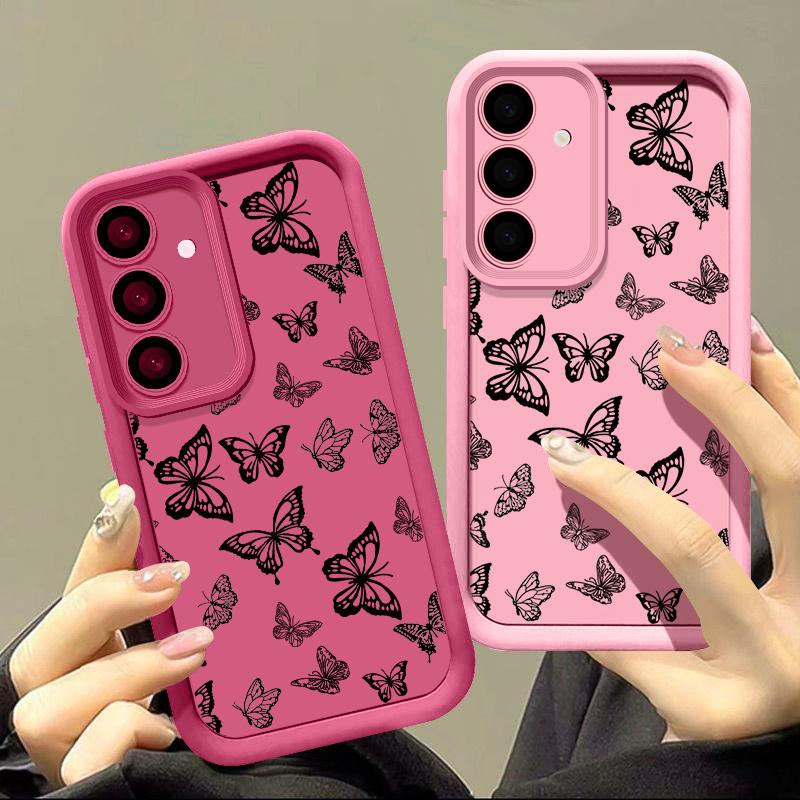 Coque papillon antichoc pour Samsung Galaxy S23 S24 Ultra A A4 G A6 S2 A3 A2 A14 A34 A1 A3 S20 FE S21 S22 Ultra Capa