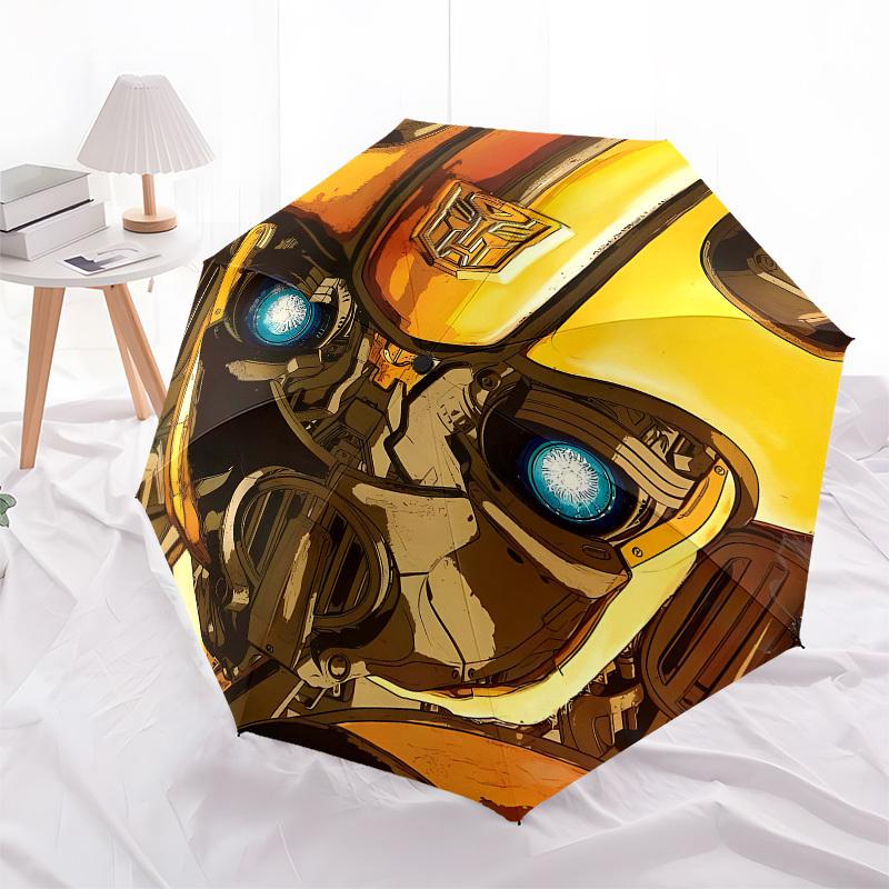 Transformer, Bumblebee Automatic Opening and Closing, 8 Rib Structure Portable Umbrella, Suitable for Men and Women In All Seasons Perfect