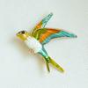 Enamel Swallow Brooch Men Women Oil Dripping Bird Lapel Pin Sweater Cardigan Coat Business Suit Clothing Jewelry Accessories