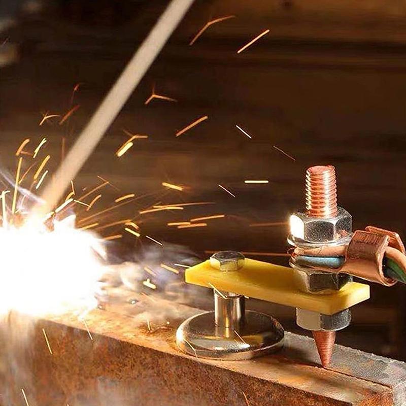 Magnetic Welding Ground Clamp with 90° Angle Holder - Strong 200kg Pull Force for Metal Sheet Fixturing