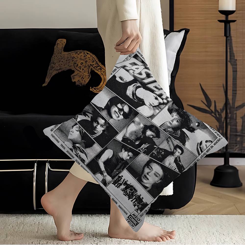 Pop Music Groups NNCT Cushion Cover Pillowcase Upholstery Sofa Throw Pillow Home Decor Pillowcas