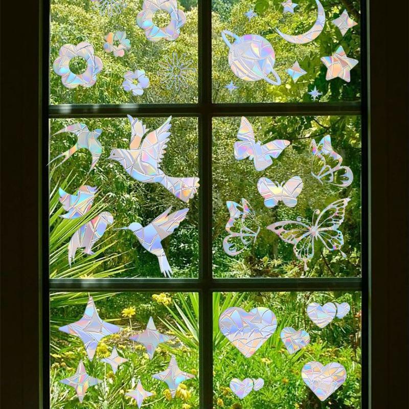 Doe-het-zelf Regenboog Prisma Vlinder Raamstickers Zonvanger Decor voor Balkon Statische Stickers Huis Raamglas Decoratie Posters