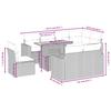 Vidaxl 9-Cz. Garden Furniture Set With Cushions, Grey, Poly Rattan