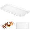 Rectangular Plastic Serving Tray Plate Stand for Sandwiches Snacks