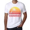 Vintage T-shirt voor heren Grafisch T-shirt Essaouira Sunset White