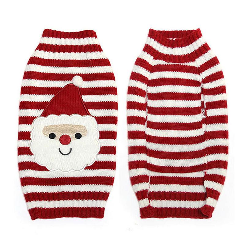 Christmas Dog Sweater Cute Cartoon Reindeer Xmas Pet Costume Puppy Cat Warm Clothes For Small Dogs Chihuahua Pug Winter Clothing