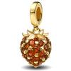 Copper Metal Lover Heart Cute Strawberry Red Series Charm Bead Components Bead Components Compatible With Authentic Original Pan Bracelet High