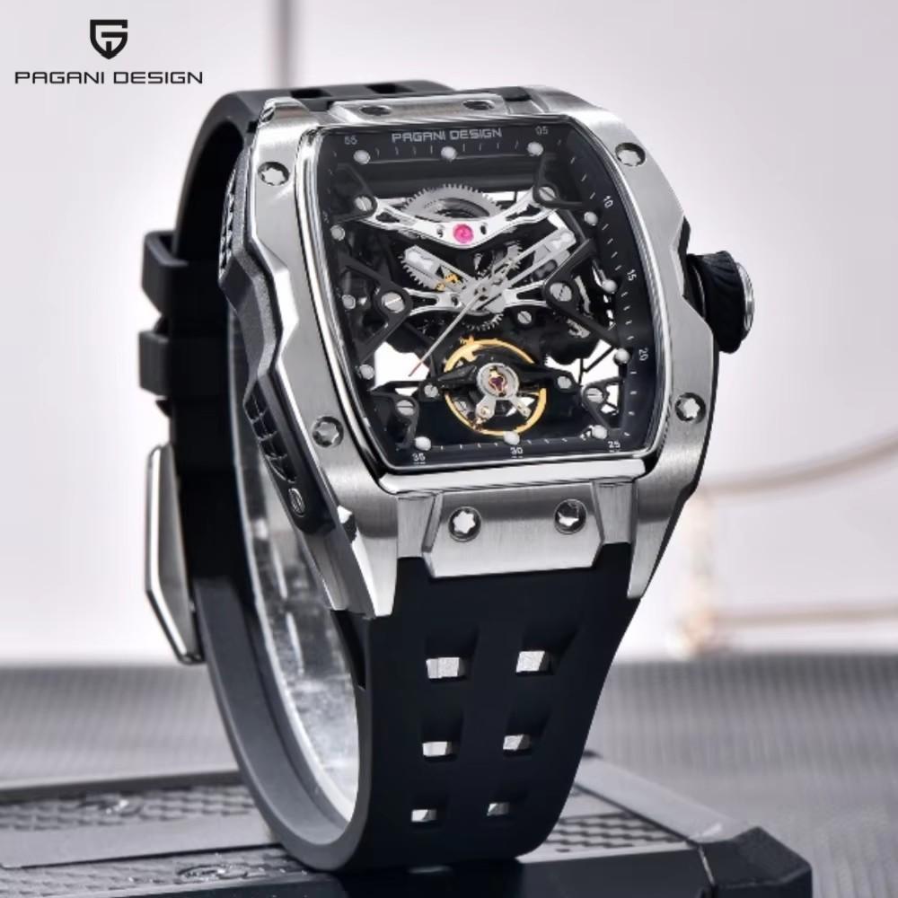 Pagani Design YS018 Automatic Mechanical Sports Watch with Luminous Silicone Band New Arrival Fashionable Dial Costume Style