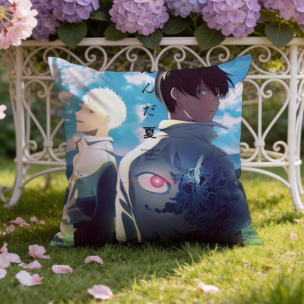 Anime T-The S-Summer Hikaru D-Died Cushion Cover Home & Car Dual-Scene Pillow Cover: Reversible for Premium Comfort