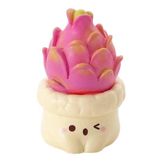 Mini Cute Resin Cactus Figurine Miniature Potted Plant Ornament Small Artificial Fake Cacti Plant for Car Dashboard Home Office Desk
