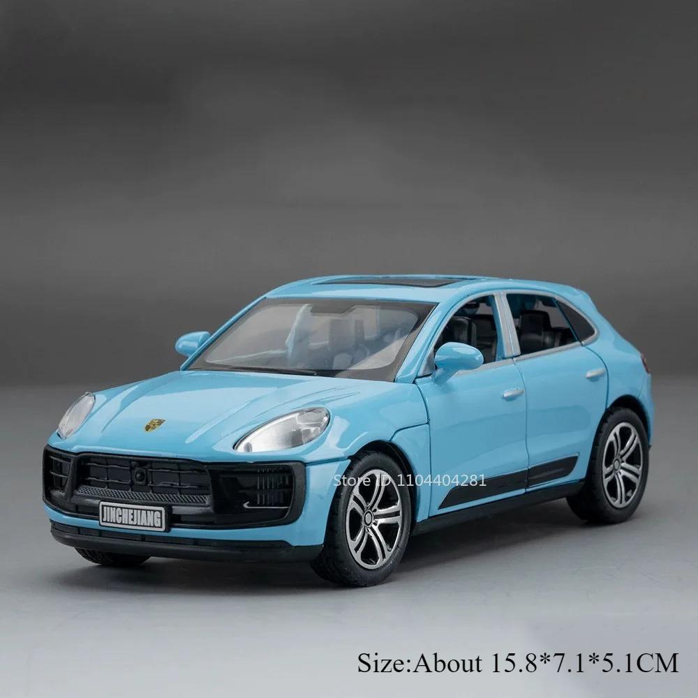 1:32 911 GT3 RS Macan Alloy Sports Car Diecast Model Toys Ornament Doors Opened Sound Light Pull Back Vehices Kids Festival Gift