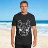 French Bulldog Cotton Tshirt For Couple Summer Y2k Funny Tshirts Hip Hop Tee Shirt Oversize Wholesale Clothes