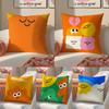 Cute Cozy HHeadspaces Art Cushion Cover Pillowcase Short Plush Invisible Zipper Room Sofa Cushion Cover