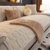 Shu Cotton Velvet Sofa Cushion Winter Thickened Fleece Sofa Cover Cream Wind Non-Slip Sofa Cover Towel