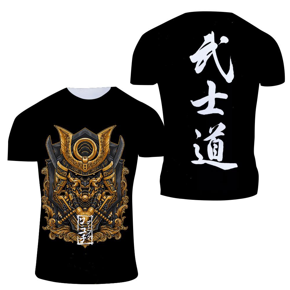 Tricou cu design exclusiv Bushido Cool Fashion Vară Bărbați Casual Personalitate Japonez Samurai Model Tricouri Streetwear imprimate