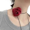 Mode Collier Ras-du-cou Fleur de Rose Collier Tour de Cou Chaîne de Clavicule Bijoux