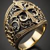 Creative and  wide cross ring, fashionable ladies' retro court-style ring jewelry gift