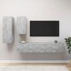 Exclusive House - 4 Pcs TV Furniture Set Concrete Gray Engineered Wood