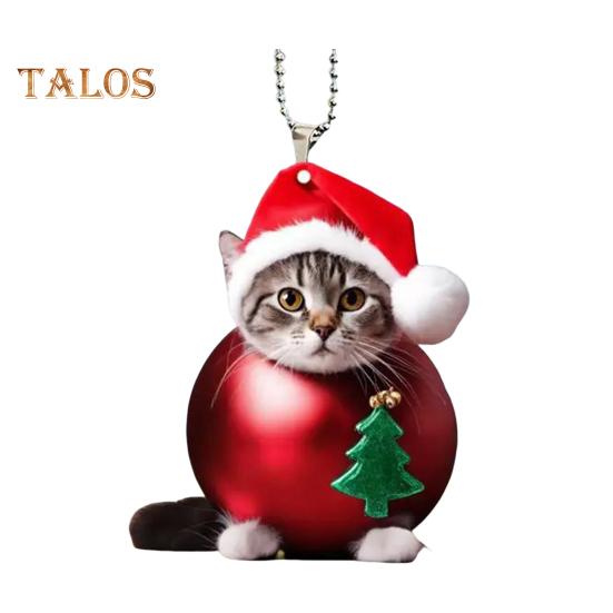 Oglindă cu oglindă a mașinii legănătoare Ornament pentru agățat cu pălărie de Crăciun Decorare cu pandantiv pentru mașină Acrilic Versatil Accesorii pentru interiorul mașinii