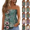 Tube Tops For Women,Cute Sexy Off Shoulder  Print Sleeveless T-Shirt