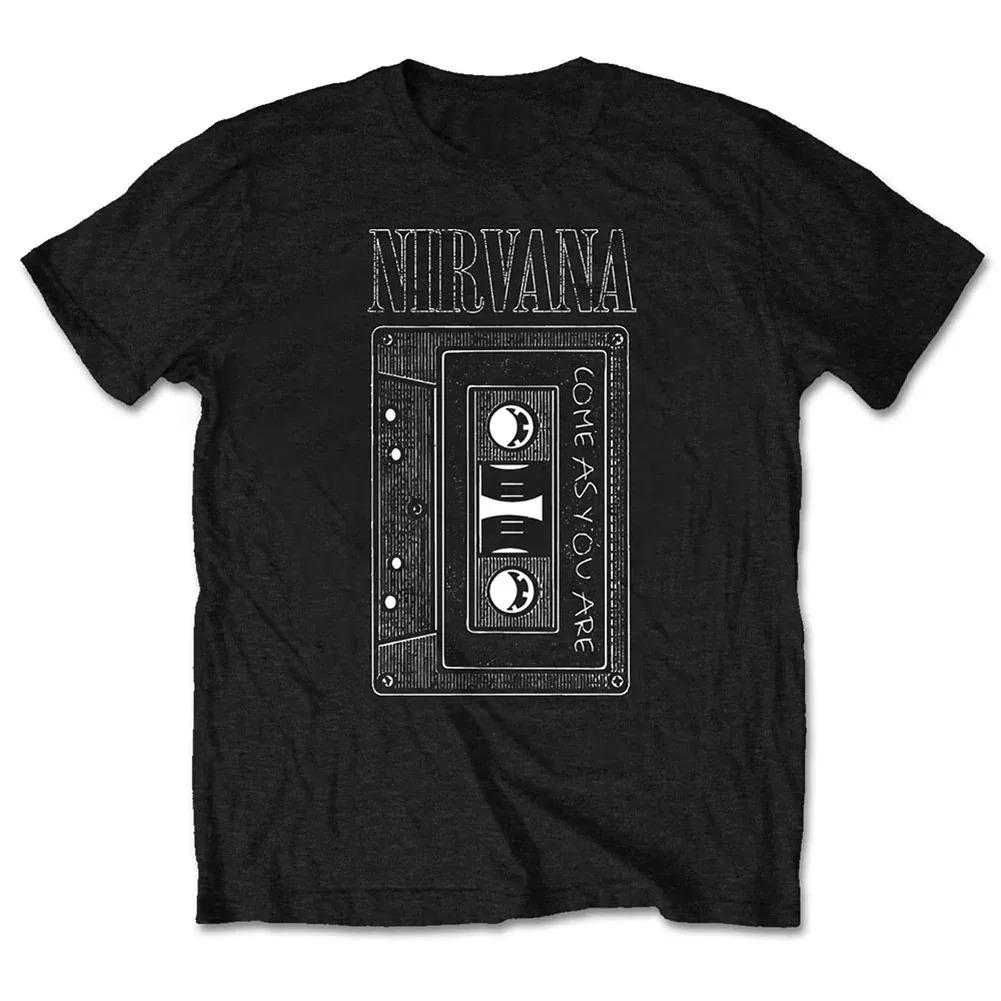 Nirvana Rockband Klassiek Album Poster Grafische Print Katoenen T-shirt Streetwear Hip Hop Mode T-shirt Unisex Dames Los Oversized Top
