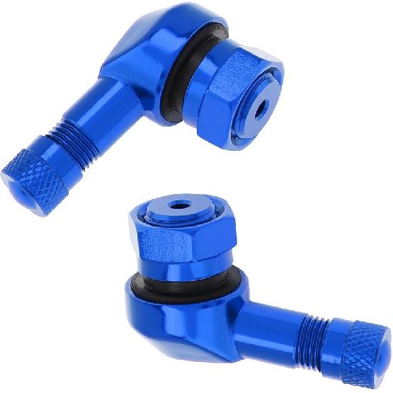 Windance 2pcs 90 Degree CNC Motorcycle Tire Valve Stems for Most Bike 10 Mm To11.3 Mm Tubeless Tires Easy Tallation (Black)
