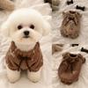 Pet Autumn Winter Cotton-padded Clothes Warm Dog Double Sided Velvet Pajamas Teddy Plush Vest for 2-8kg Small Medium Dogs
