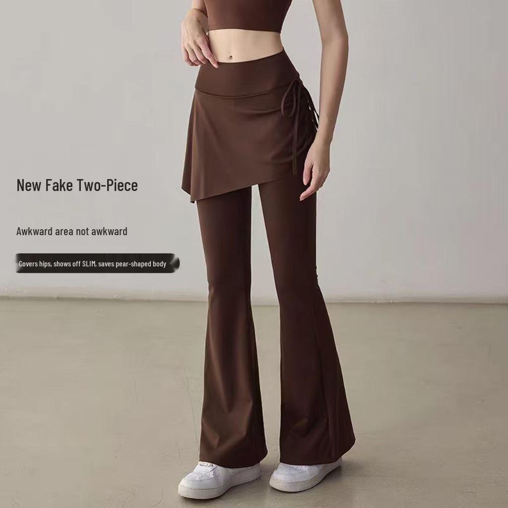 Women's High-Waisted Micro-Flare Yoga Pants for Pilates and Fitness