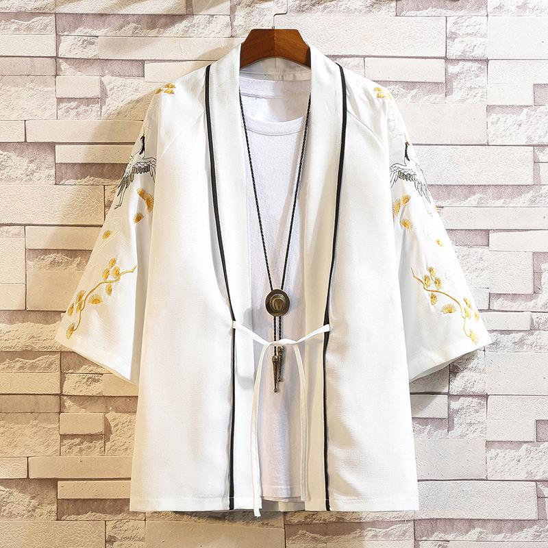 Chinese Men's Hanfu Japanese Kimono Cardigan Jacket Ancient Style Ukiyoe Ancient Costume Robe Cape