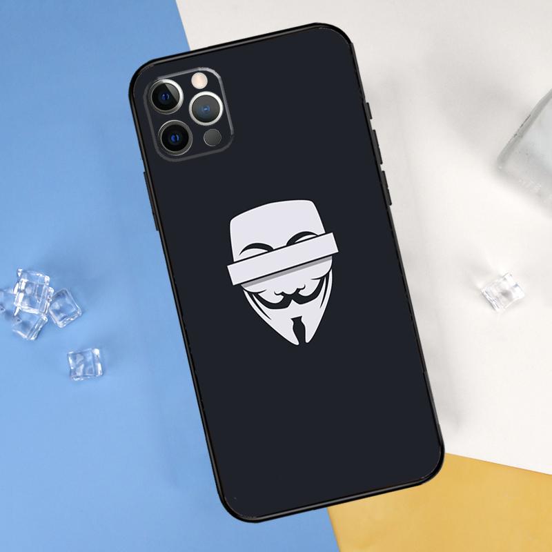 Anonymous Phone Case For iPhone 16 15 11 12 13 14 Pro Max Mini Cover For iPhone 16 15 X XS Max XR Plus Coque