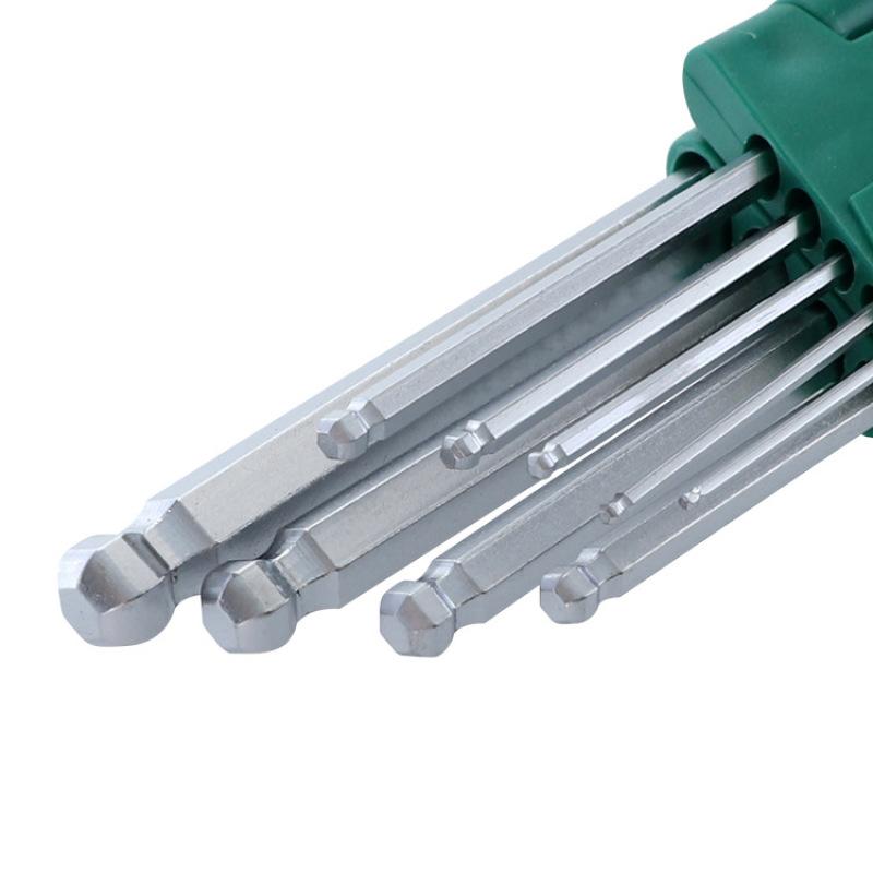 9pcs Crv Ball Point Hex Allen Key Set Wrench Cycling Repair Tool Kit Dropship Spanner Repair Bicycle Hand Tool 1/16 -3/8 inch