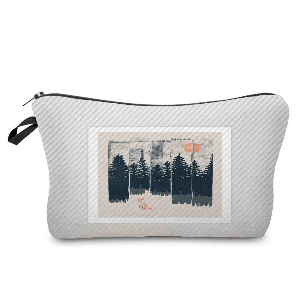 Damen Blumenmuster Kosmetiktasche Toilettenartikel Organizer Reise Aufbewahrungskoffer 6669