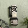 Amerikanischer Landhausstil Wandmontiertes Münztelefon Modell Retro Kabinentelefon Dekor