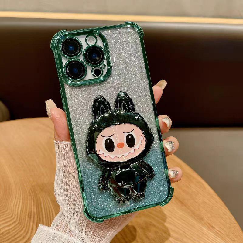 The Labcloth Mirror Stand Is Suitable for IPhone16ProMax, Electroplated Phone Case, and Fully Covers The Four Corners of The IPhone 14 for Anti-drop