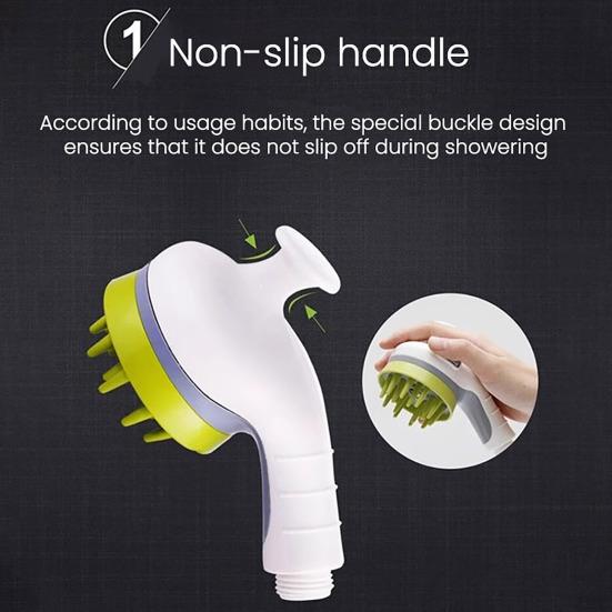 Dog Shower Attachment Sprayer Pet Shower Head with Massage Brush Gentle Grooming Dog Shower Brush for Bathroom Shower Arm Dog Cat Bathing Tool