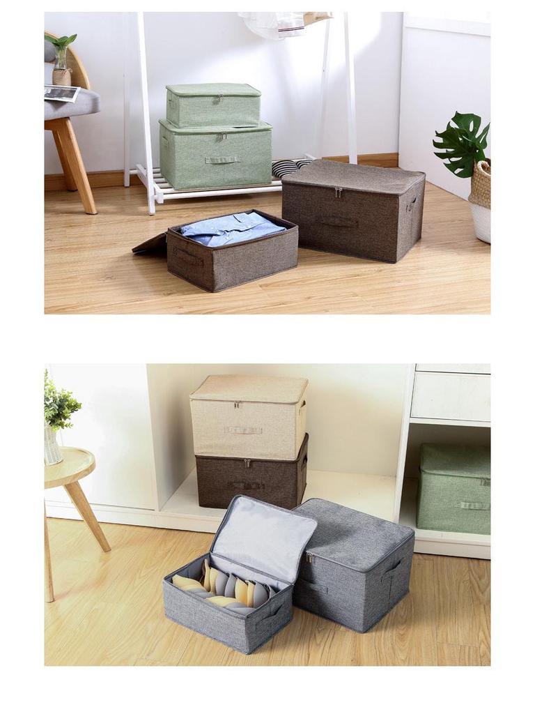 Foldable Fabric Storage Organizer for Clothes and Bedding - Large Capacity Wardrobe Box