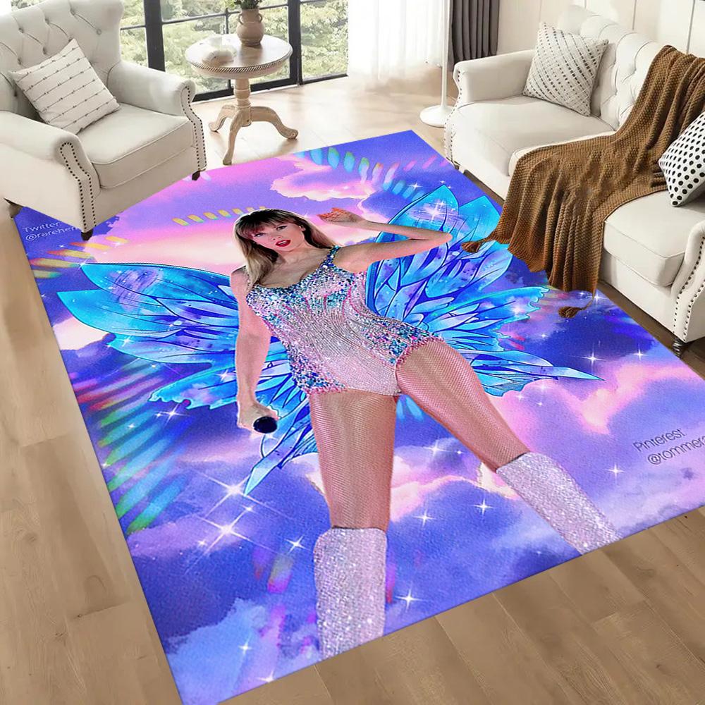 Taylor Swift Live Performance Square Rugs Are a Great Choice for Living Rooms, Bedrooms, Home Décor, and As Gifts.