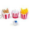 Funny Fried Chicken Fries Key Chain Keyboard Stress Relief Fidget Button Keycap Fidget Clicker Keyboard Keychain Finger Toys