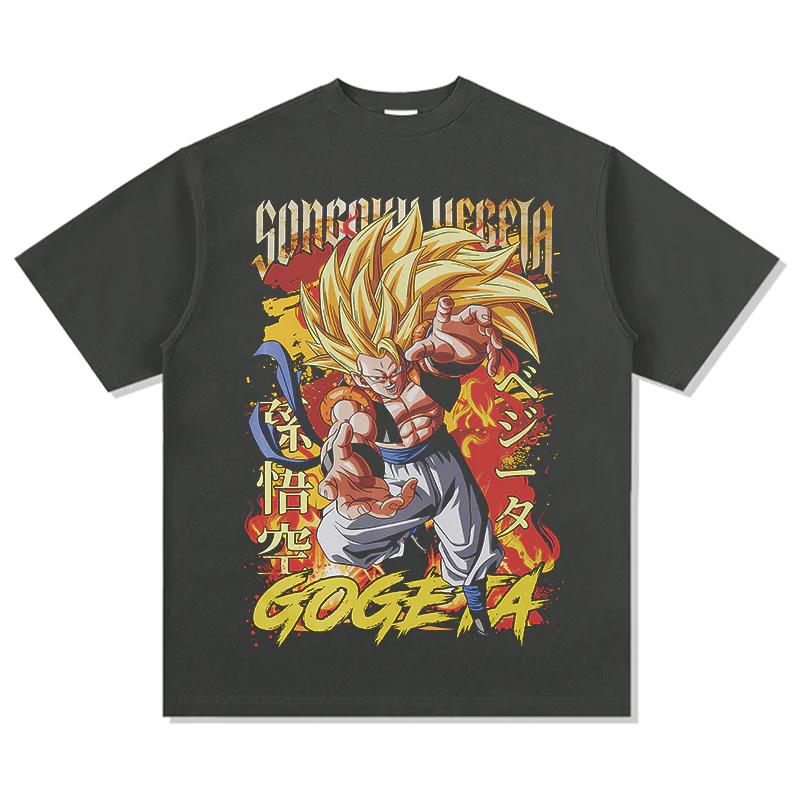 Dragon Ball Japanese Anime Cotton Tshirt Summer Men and Women Anime Enthusiasts Retro Comfortable Fashion Streetwear Shirt
