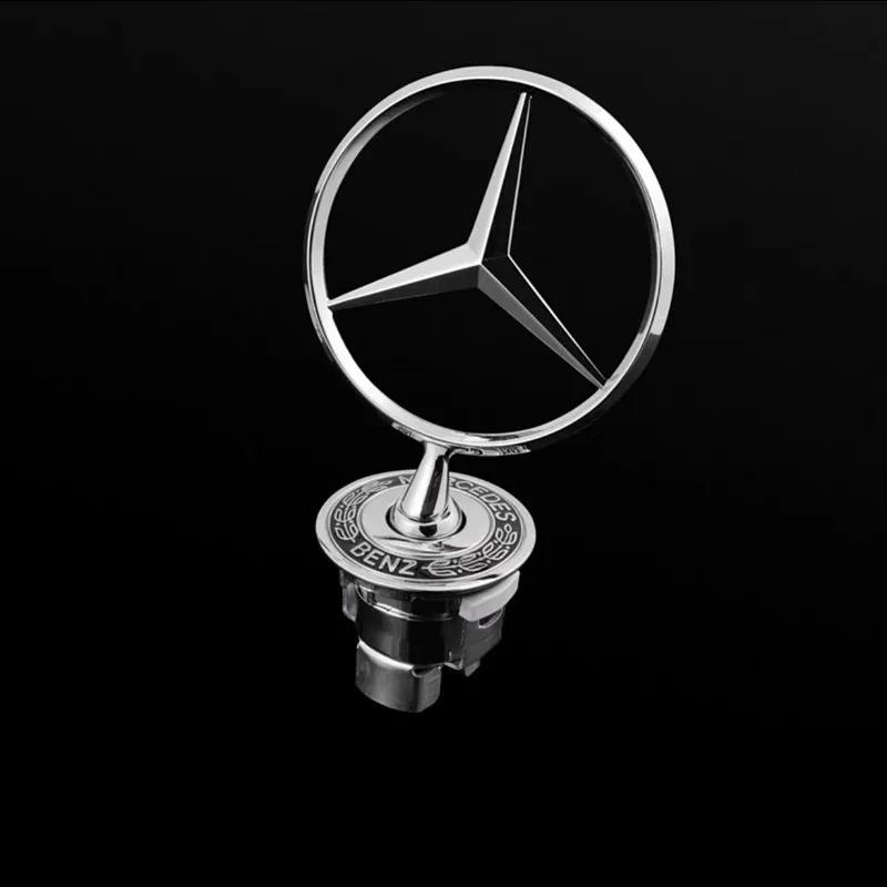 Para Mercedes Benz BBB Insignia de Capó de Coche Insignia Estrella 3D Aleación de Zinc Emblema Frontal de Capó de Coche Mercedes Benz W203 W204 W205 W206 W212 W213 W222 W223 E300 DN1