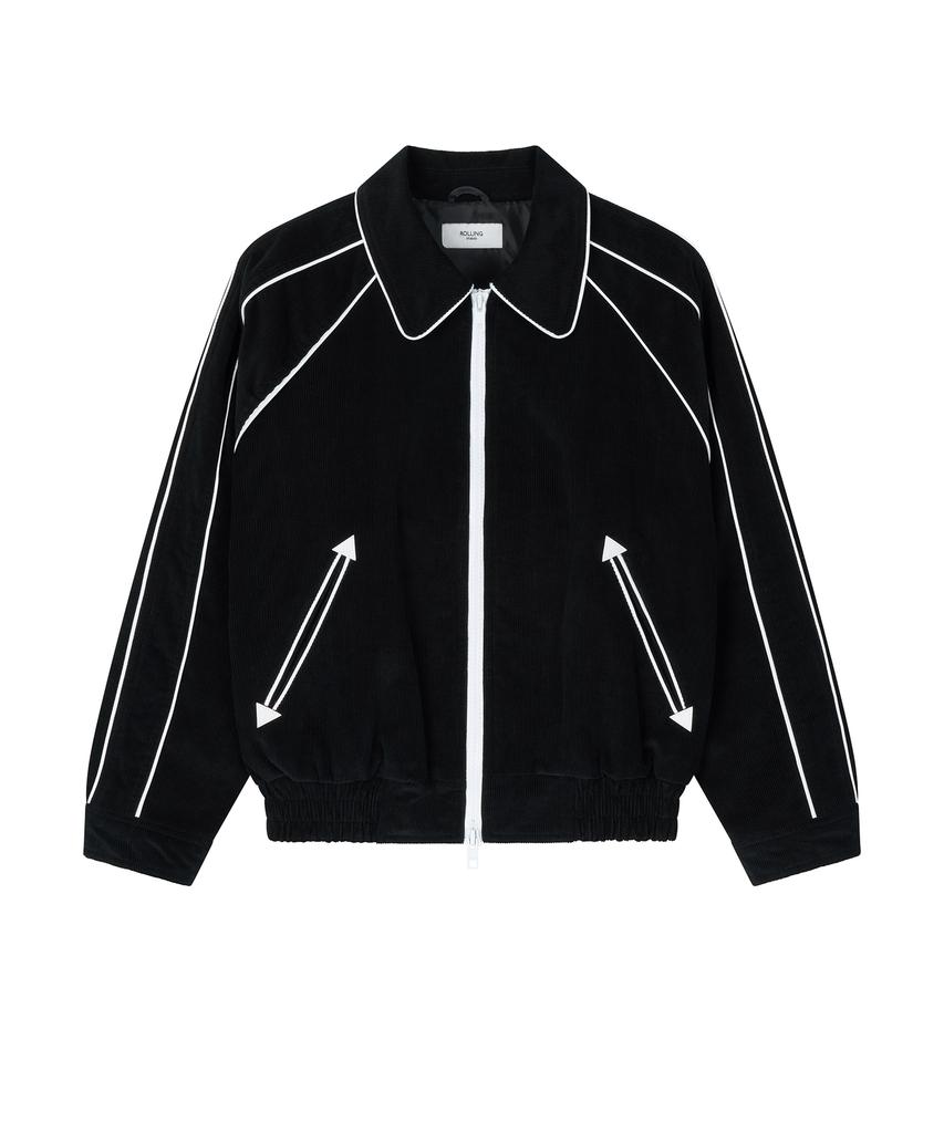 Rollingstudios Piped Blouson Jacket Corduroy Black