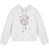 Betu Women's Plush Sheep Embroidered Hooded Sweatshirt